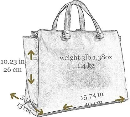 Vista 6 de Bolso de cuero con asa superior para mujer, resistente al tiempo
