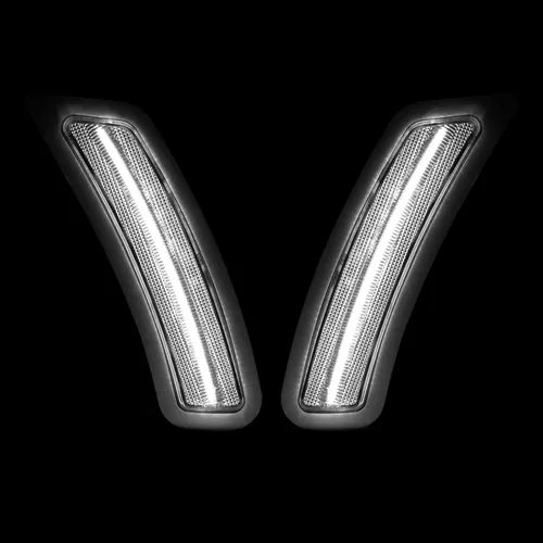 Vista 7 de AJP Distributors Lentes ahumadas LED blancas para parachoques delantero, luces de marcador lateral, reflector, compatible con pares/reemplazo