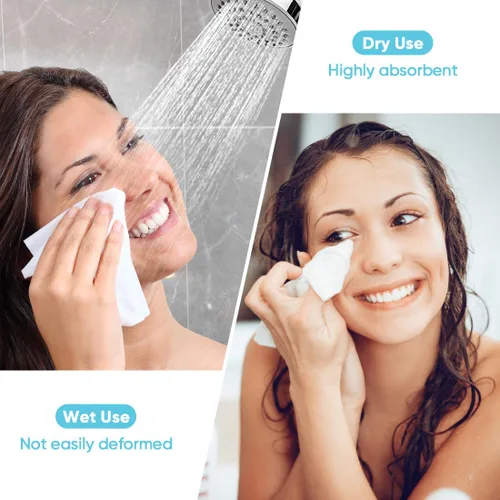 Vista 4 de Orighty Toalla facial desechable, toallas faciales limpias biodegradables, toallitas removedoras de maquillaje súper suaves, paño de lavado facial