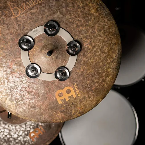Vista 8 de Meinl Platillos Ching Ring Pandereta Jingle Efecto - NO HECHO EN CHINA Hihat/Crash/Ride/Stack/Effects, Stainless Steel, Bright Tone, No