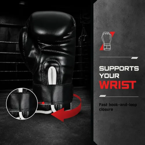 Vista 3 de Professional Boxing Gloves Men Women – Pro Training Sparring Gloves, Heavy Bag, MMA Kickboxing Muay Thai Gloves – Hook & Loop with Wrist Support