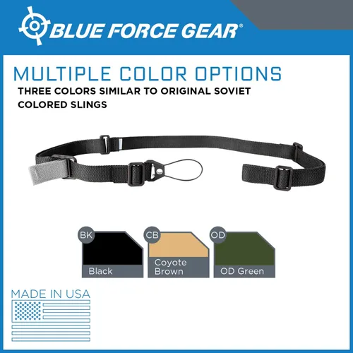Vista 4 de Blue Force Gear Eslinga de Transporte Estándar — Correa de Utilidad Ajustable de 2 Puntos con Ajuste Rápido, Eslinga Duradera de Servicio Pesado