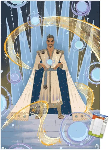 Vista 12 de Trends International Disney Wish - Póster de collage 4 (King Magnifico), póster de pared, 14.72 x 22.37 pulgadas, versión enmarcada de madera
