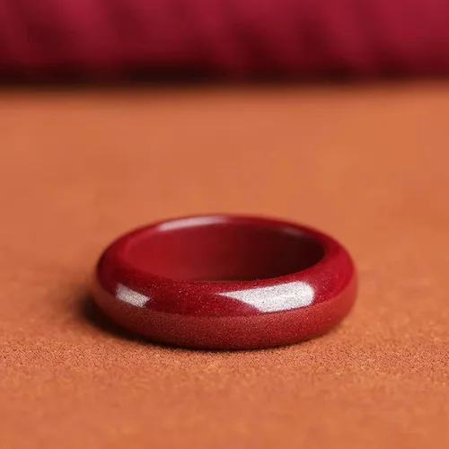 Vista 7 de Uarein FengShui - Anillos de cinabrio para mujeres y hombres, anillos de la suerte de Feng Shui, anillos de cinabrio rojo, anillos de Feng Shui