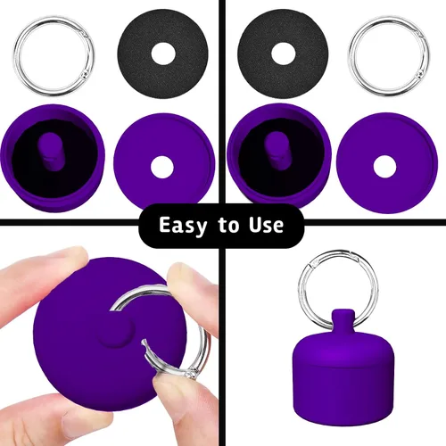 Vista 2 de TONGMAO Llavero de viaje con soporte para anillos, caja de almacenamiento de joyería de viaje pequeña para aretes, anillos, collares, pulseras