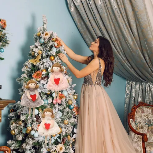 Vista 4 de FZBNSRKO 3 colgantes de ángel – Colgantes de ángel Nashville colgantes para Navidad, Año Nuevo, cumpleaños, boda, decoración del día de San Valentín