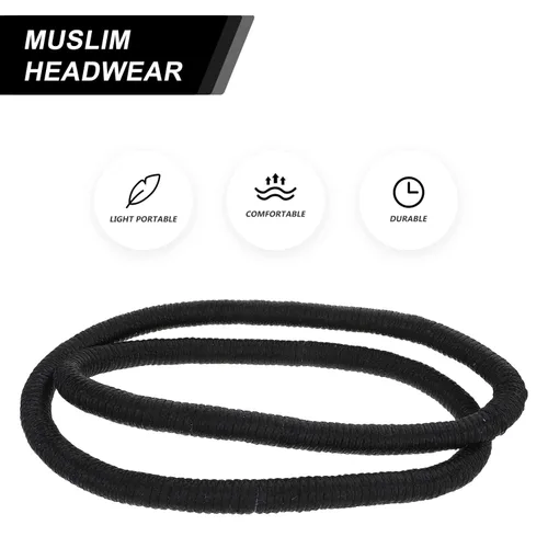 Vista 6 de SOIMISS 1 par de accesorios para hombre, diadema árabe shemagh para la cabeza de los hombres Keffiyeh turbante del desierto, pañuelo hiyab este