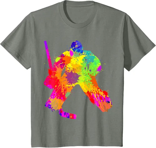Vista 87 de Camiseta de hockey de hockey sobre hielo, Negro