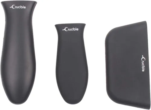 Vista 24 de Crucible Cookware Soportes de silicona para mango caliente (negro, paquete de 2 grandes)