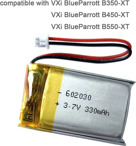 Vista 4 de Batería 602030, batería de repuesto de 330 mAh para auriculares Bluetooth VXI BlueParrott B350-XT B450-XT, auriculares Bluetooth B550-XT, compatible