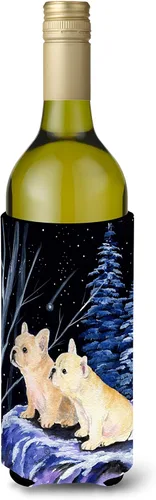 Vista 165 de Caroline's Treasures SS8447CC Starry Night English Bulldog - Enfriador para latas o botellas, lavable, funda plegable con aislamiento para bebidas