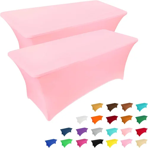 Vista 8 de IVAPUPU - Mantel de elastano para mesas rectangulares, ajustado, elástico, lavable, protector de mesa para eventos, fiestas, bodas, cócteles, Negro