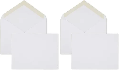 Vista 7 de Mead - Sobres de invitación A2, 4-3/8" x 5-3/4", cierre engomado, sobres de correo de papel tejido blanco premium de 24 lb, 100 unidades (CO198)