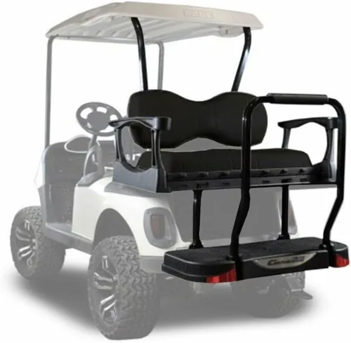 Vista 11 de MadJax Genesis 300 - Kit de asiento trasero de aluminio para modelos EZGO RXV 2008 en adelante, cojines negros de lujo