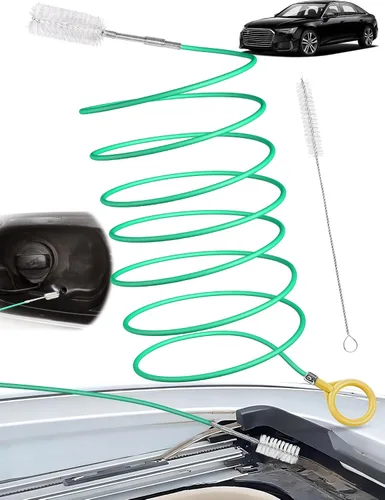 Vista 8 de Herramienta Mejorada de Limpieza de Drenaje de Techo Solar Automático, Cepillo de Drenaje Flexible de 78 Pulgadas, Limpiadores de Tubería Larga