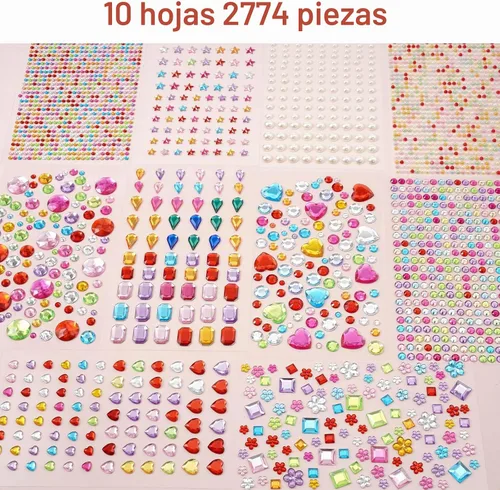 Vista 3 de MYDBUYSOME 2774pcs Gemas Pegatinas Joyas para Artesanías, Gemas Adhesivas