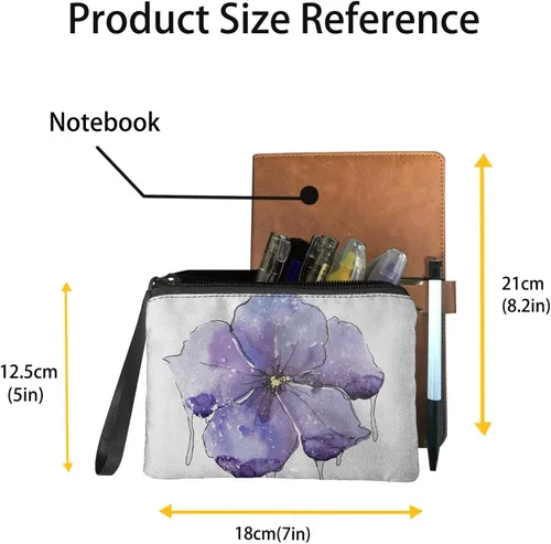 Vista 3 de GIFTPUZZ Lindo monedero para mujer, de microfibra de forro polar, portátil, para muñeca, cambio, tarjetero con cremallera