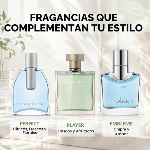 Vista 7 de Player by Zermat EDT Perfum para hombre 3.4oz, Perfume para Caballero Player 3.4 fl oz