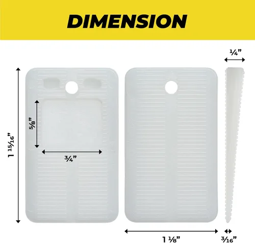 Vista 4 de Qualihome Cuñas de plástico de nailon para nivelar – Cuñas de plástico transparente para muebles del hogar, inodoro, cama, cuñas de mesa
