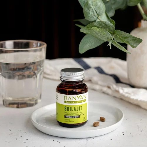 Vista 5 de Banyan Botanicals Shilajit – 90 comprimidos puros prensados para energía y vitalidad*
