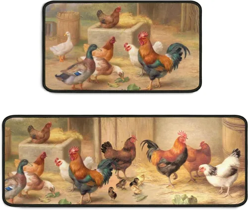 Vista 12 de Juego de 2 alfombras de cocina de mal de ojo, psicodélicas, antideslizantes, impermeables, cómodas, para decoración del hogar, sala de estar, 17 x