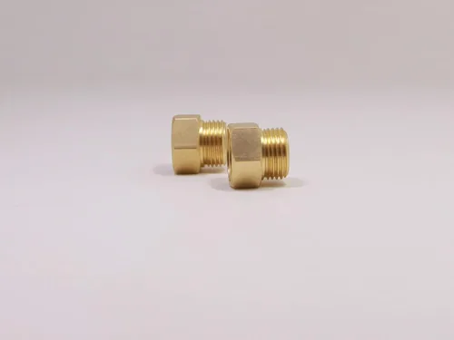 Vista 4 de G 1/2 BSP hembra a rosca macho de 1/2 NPT de EE. UU. (paquete de 2), conexión de tubería de latón macizo, conector con arandela de goma, adaptador
