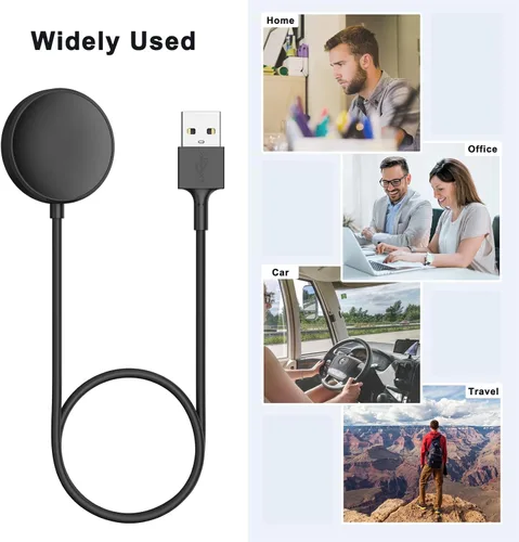 Vista 9 de Vancle Cargador de pared rápido para Samsung Galaxy Watch 8/8 Classic/7/6/5/4/3/Active 2/Active, 3.3 pies magnético USB carga cable Dock soporte