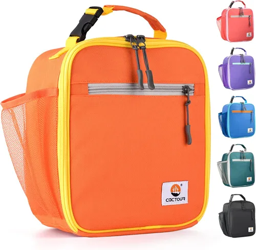 Vista 11 de CaCTOUR Lonchera para Niños, 2 Paquetes Bolsa de Almuerzo Aislada para Niñas y Niños, Bolsa Suave Mini Enfriador Regreso a la Escuela Bolsa
