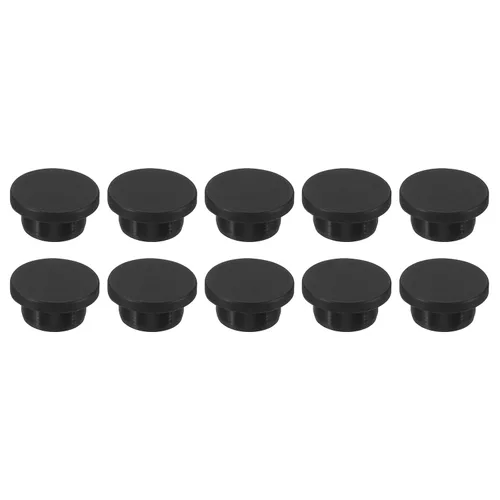 Vista 29 de MECCANIXITY Tapón de agujero de goma de silicona de 0.610 in de diámetro, tapón flexible suave para agujero de 0.591 in, negro, 10 piezas