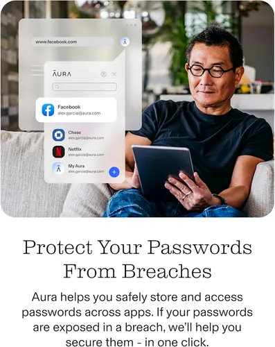 Vista 6 de Aura Ultimate Online Safety Suite Internet Security & Identity Protection Software Antivirus, VPN, Password Manager, Dark Web Monitoring