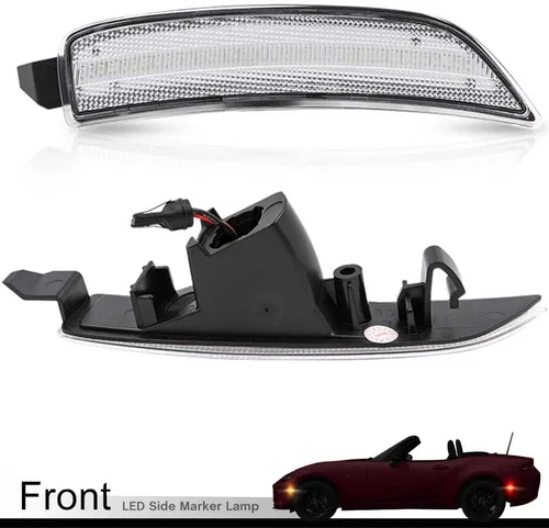 Vista 5 de MX-5 Miata repetidor lateral ámbar LED Lámparas de marcador lateral para Mazdo Miata MX-5 LED Turn Singal Kits Powered by SMD Dynamic LED OEM