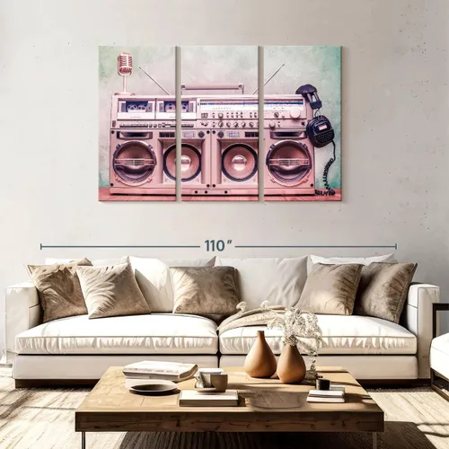Vista 164 de Elephant Stock BW - Reproductor de discos de vinilo para pared, lienzo horizontal, decoración de pared de sala de estar de 3 piezas, impresión