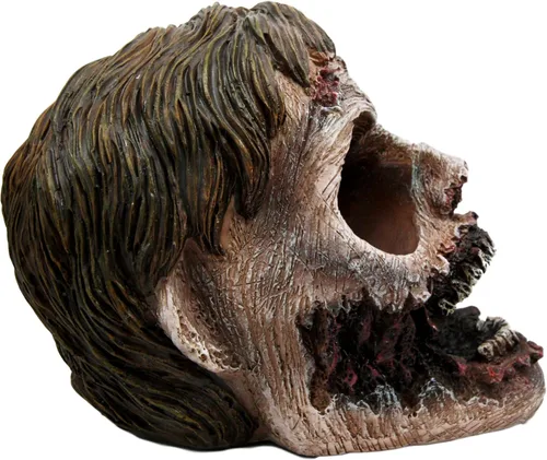Vista 5 de Ebros Walking Undead Gory - Juego de figuras de cabeza de zombi sin ojos y salero y pimentero con pompones de cristal, estatua decorativa de miedo