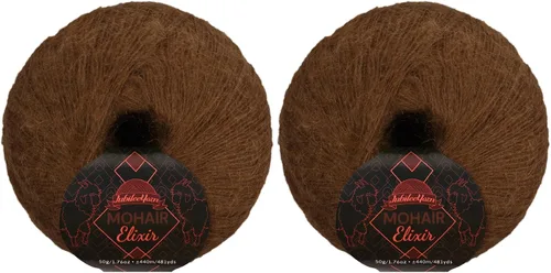 Vista 115 de JubileeYarn Mohair Elixir Yarn - 50g/Skein Baby Wool Blend - Cosmopolitan - 1 Skein