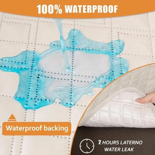 Vista 2 de Arfntevss - Fundas impermeables para sofá seccional en forma de L, funda lavable de terciopelo para sofá, juego de protectores de esquina