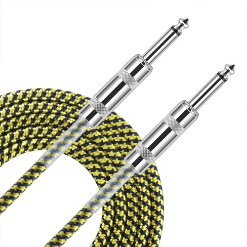 Vista 8 de Cable de guitarra de 10 pies, nueva versión 2022, cable de instrumento profesional para guitarra eléctrica, bajo, cable AMP, recto de 1/4 de pulgada