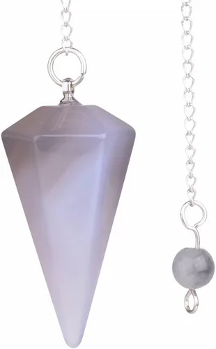 Vista 32 de Justinstones - Dije de piedras preciosas con cristales de roca hexagonales en punta reiki chakra