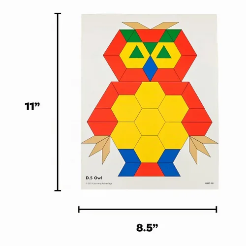 Vista 3 de Tarjetas de actividades de bloques de patrones Learning Advantage - Actividad de aprendizaje en casa para matemáticas tempranas y geometría - Juego