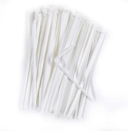 Vista 4 de Treasure Gurus 300 popotes desechables de plástico flexible envueltos individualmente, suministros para fiestas