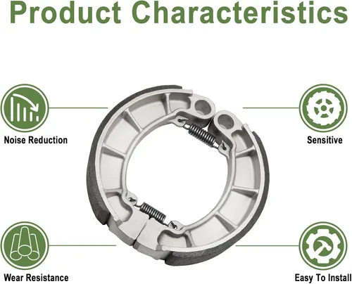 Vista 3 de Pastillas de freno delanteras y zapatas de freno traseras para Honda Rancher 420 TRX420 FM FE TM TE 2007-2021 Fourtrax Rancher 420 2x4 4x4