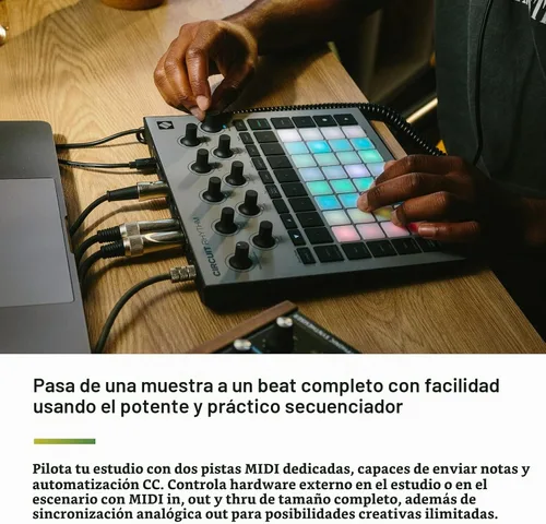 Vista 8 de Novation Circuit Rhythm: Sampler y groovebox con ocho pistas de muestras para crear y realizar beats USB, Standalone Sampler & Drum Machine, 8