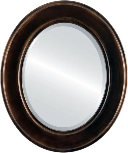 Vista 7 de ovalandroundmirrors. com Oval Espejo biselado en un estilo Montreal champaña Oro marco