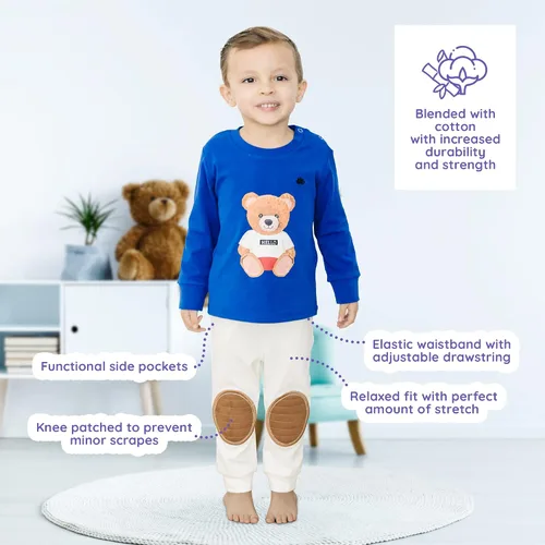 Vista 2 de Zenulove EzGo Viscose Baby Pants with Knee Pads Toddler Pants Toddler Sweatpants Baby Crawling Helper Baby Pants