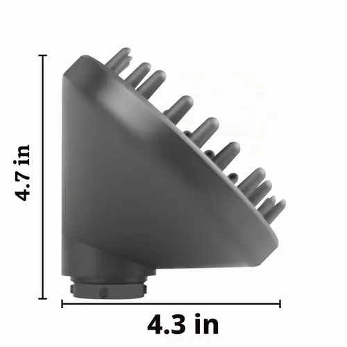 Vista 7 de Accesorio difusor mejorado para Dyson Airwrap Styler - Se convierte en boquilla difusora de secador de pelo, 973365-01, gris