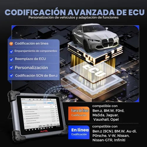 Vista 6 de Autel Maxisys Elite 2 Pro Scanner, herramienta de programación J2534
