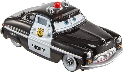 Vista 3 de Mattel Disney/Pixar Cars Sheriff Vehículo fundido a troquel (escala 1:55)
