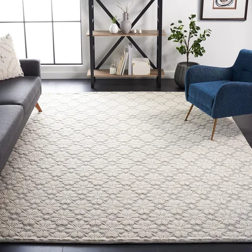 Vista 24 de SAFAVIEH Vermont Collection - Alfombra de pasillo, 2 pies 3 pulgadas x 6 pies, color marfil, lana hecha a mano, ideal para zonas de alto tráfico