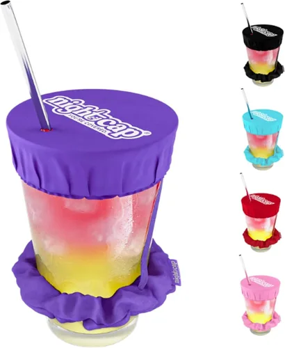 Vista 20 de Nightcap Coletero Cubrevasos - El Coletero Reutilizable para Prevención de Adulteración de Bebidas Como se Vio en Shark Tank