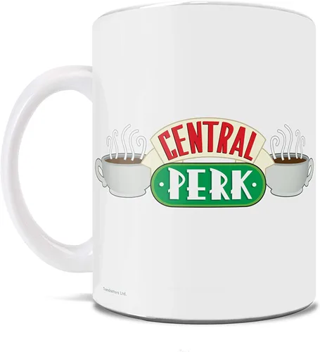 Vista 202 de Trend Setters Friends the Television Show – 25 años – Mercancía oficial – Taza de café o té de cerámica blanca de 11 onzas – perfecta para regalar
