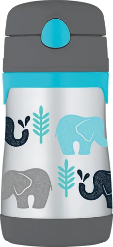 Vista 17 de Thermos Bebé 10 oz. Botella de acero inoxidable con popote emergente, coches